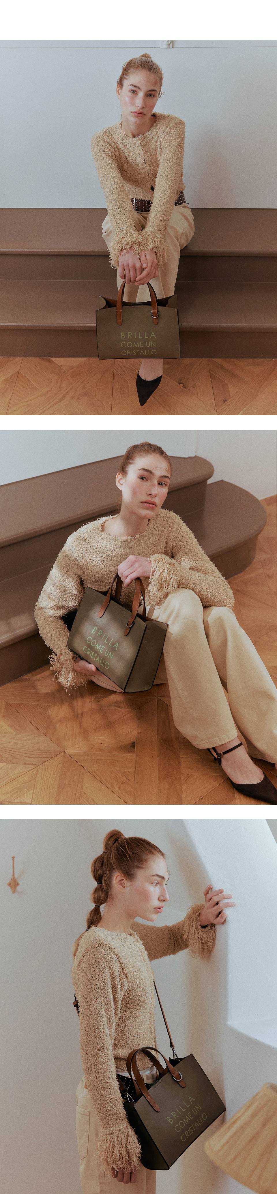 MARCE Half Tote Bag (Ivory)